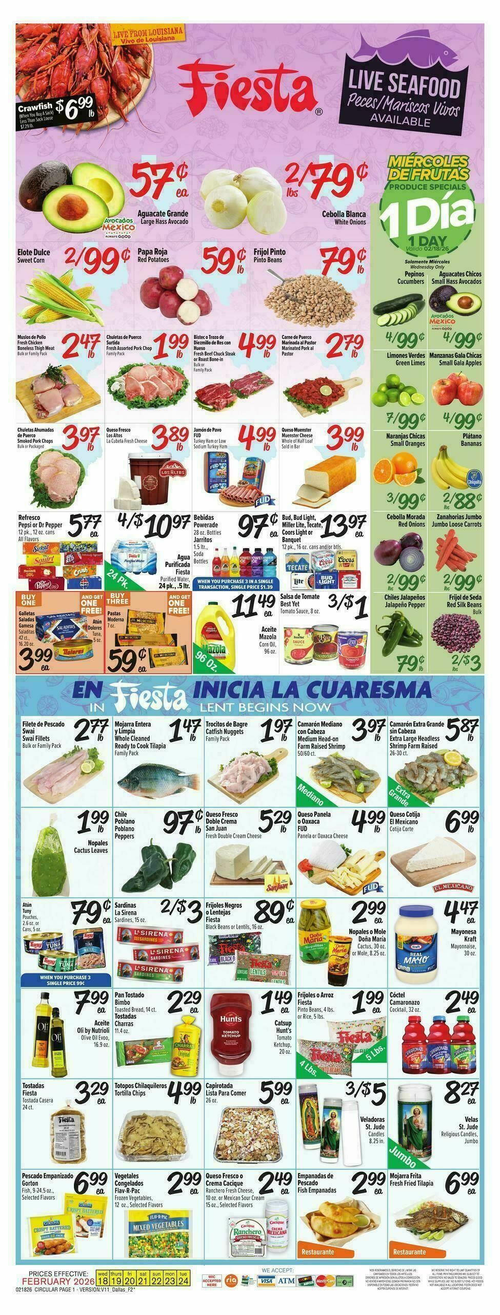 Fiesta Mart Weekly Ad from February 18