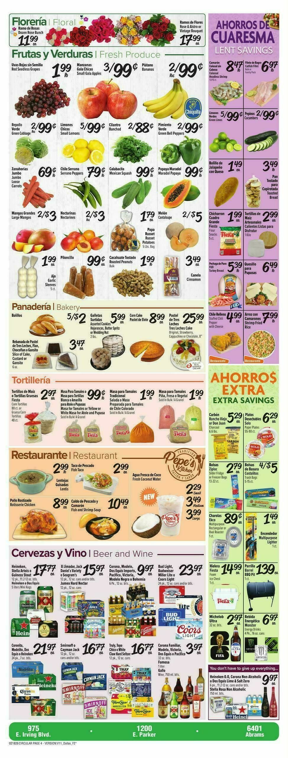 Fiesta Mart Weekly Ad from February 18