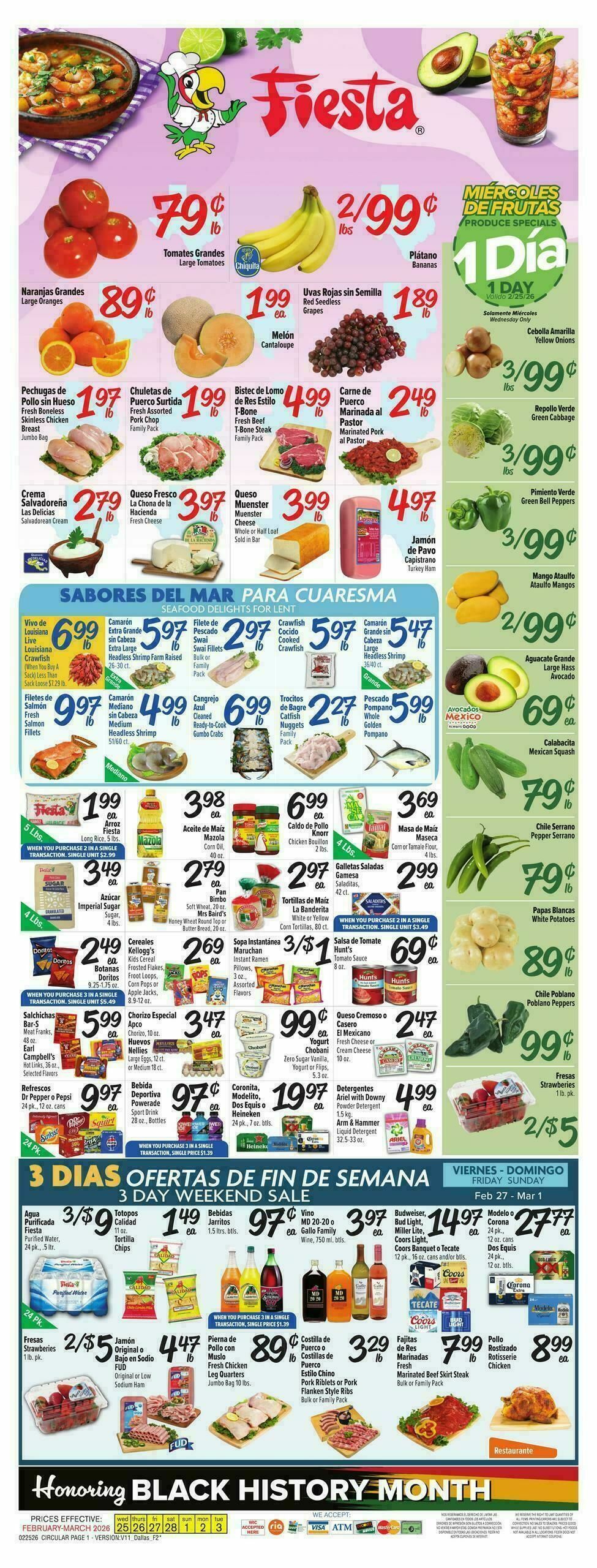 Fiesta Mart Weekly Ad from February 25