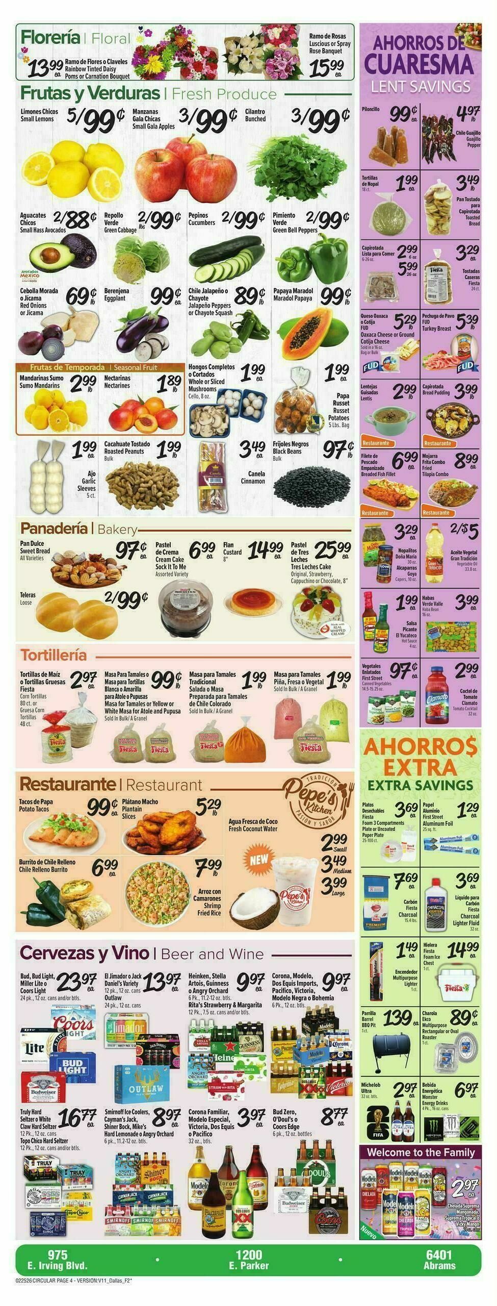 Fiesta Mart Weekly Ad from February 25