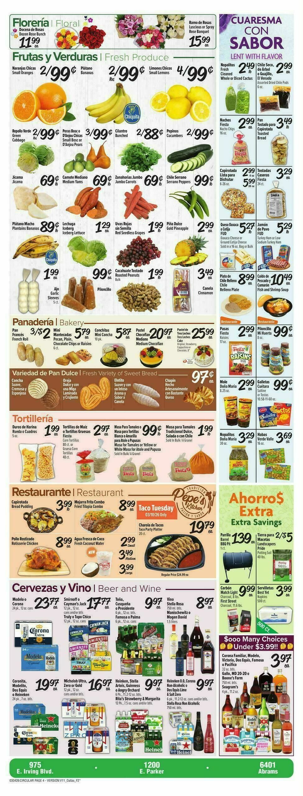 Fiesta Mart Weekly Ad from March 4