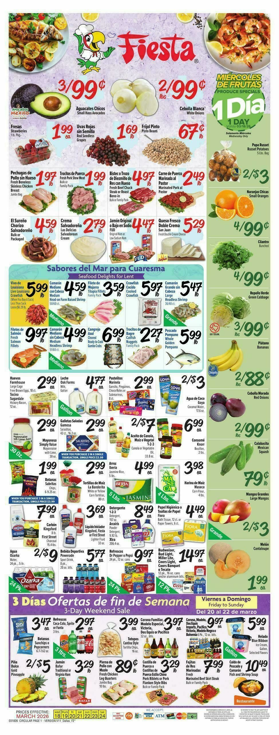 Fiesta Mart Weekly Ad from March 18