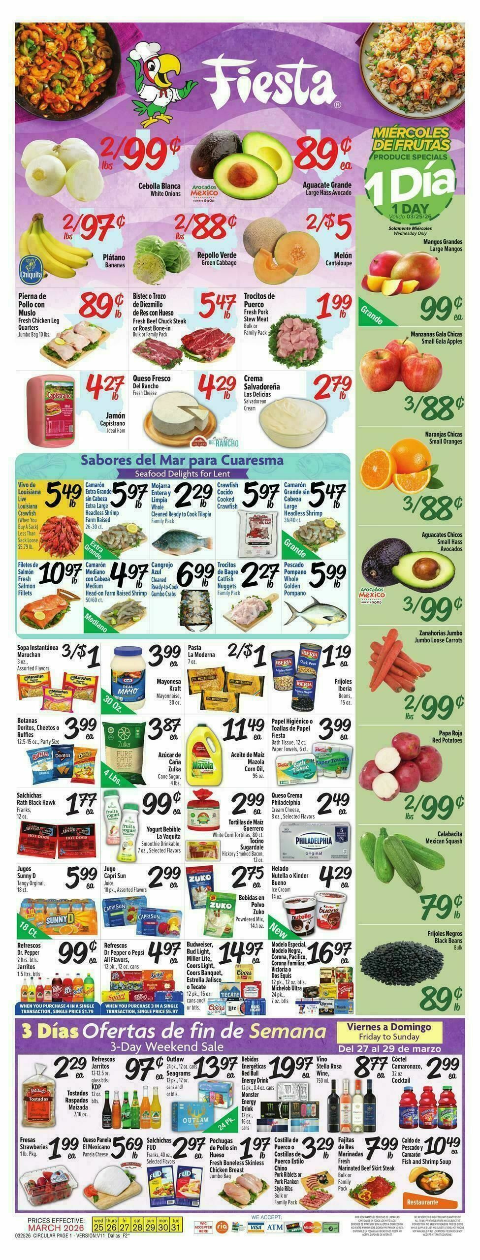 Fiesta Mart Weekly Ad from March 25
