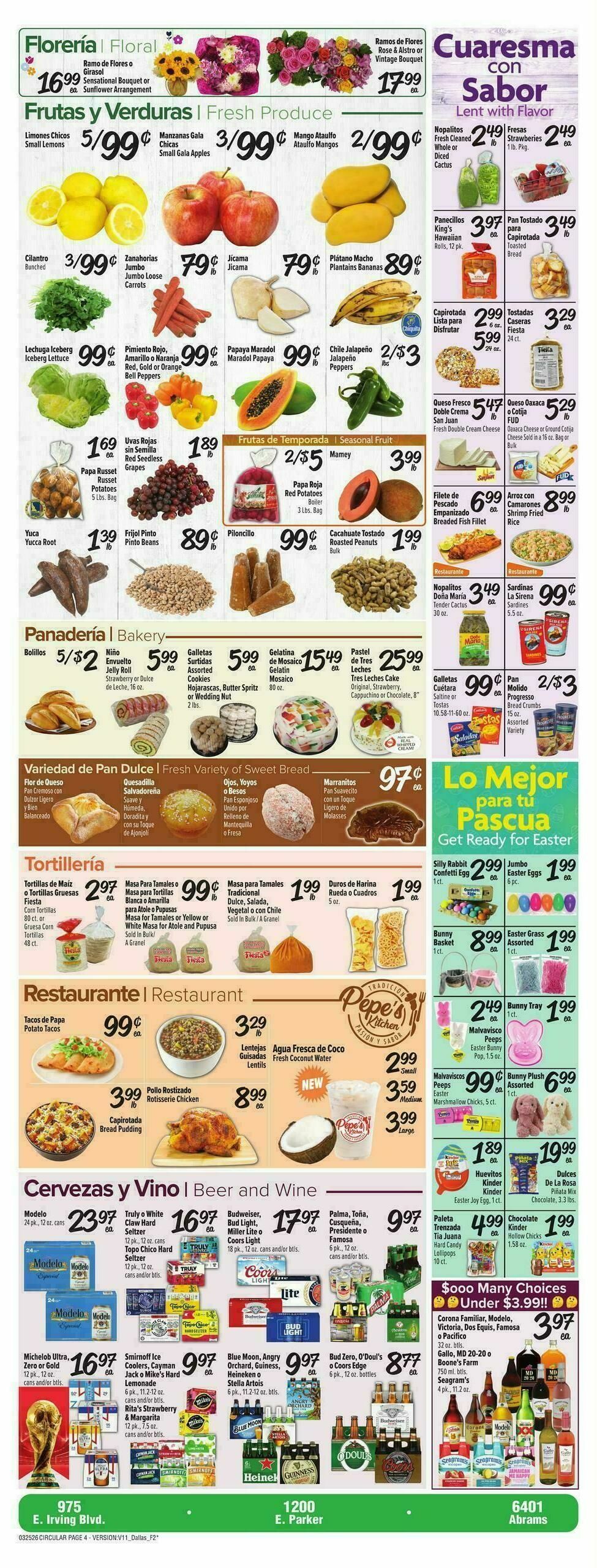 Fiesta Mart Weekly Ad from March 25