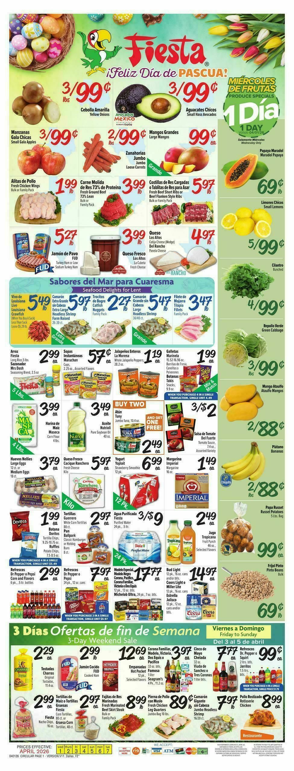 Fiesta Mart Weekly Ad from April 1