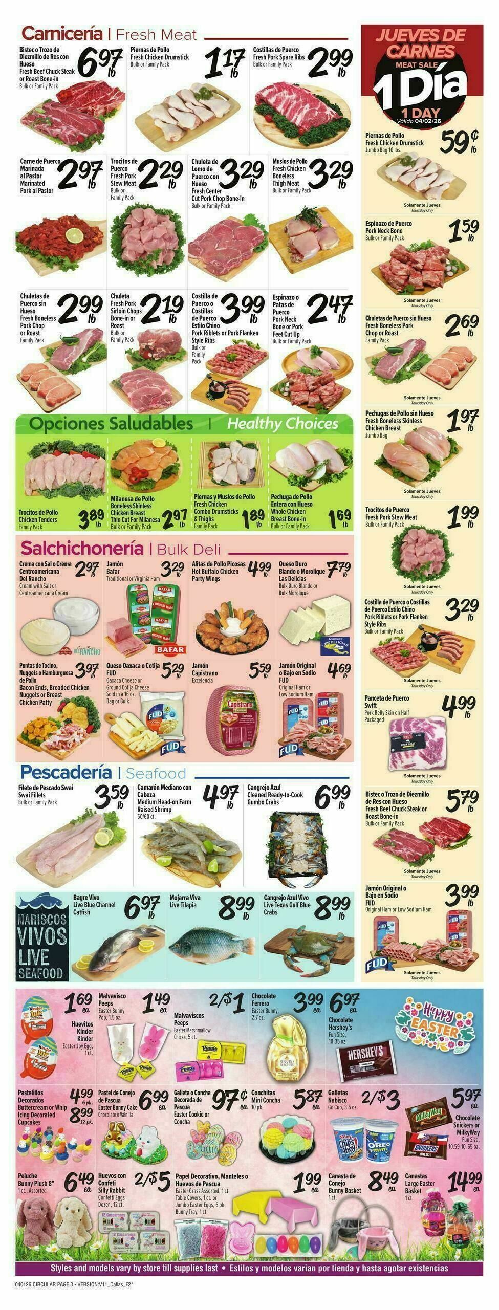 Fiesta Mart Weekly Ad from April 1