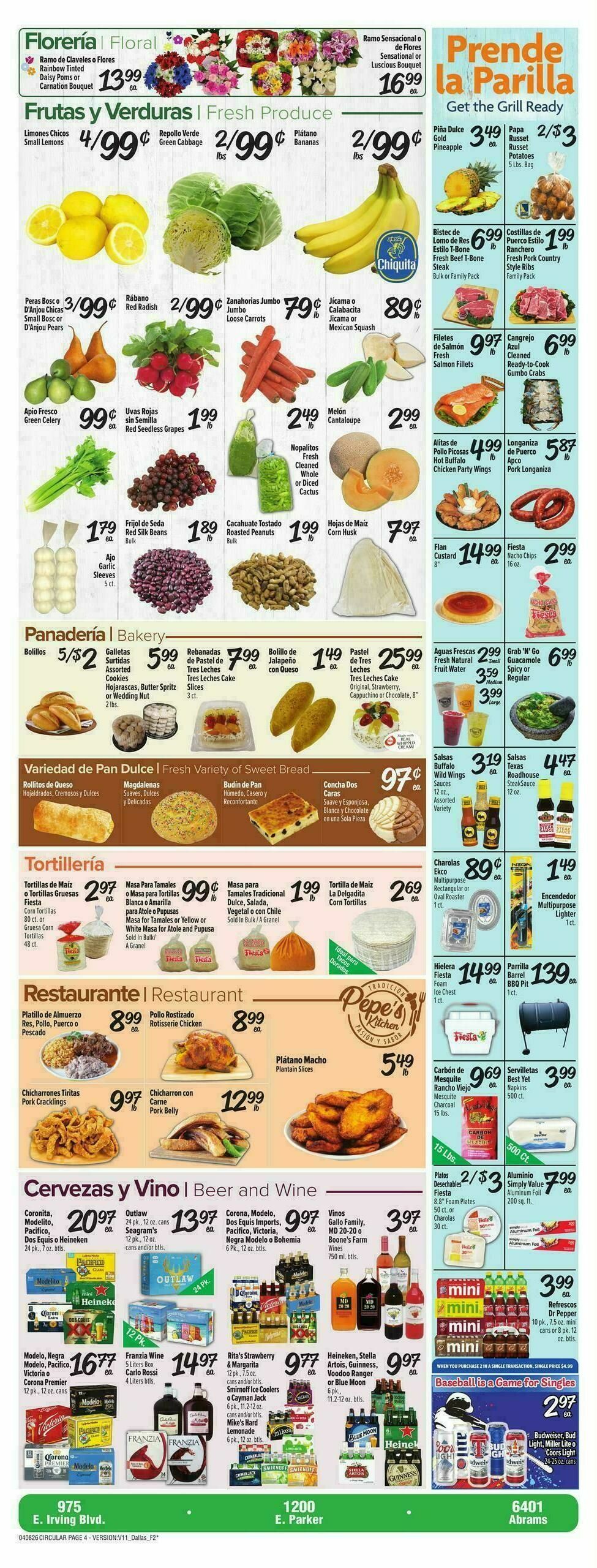 Fiesta Mart Weekly Ad from April 8