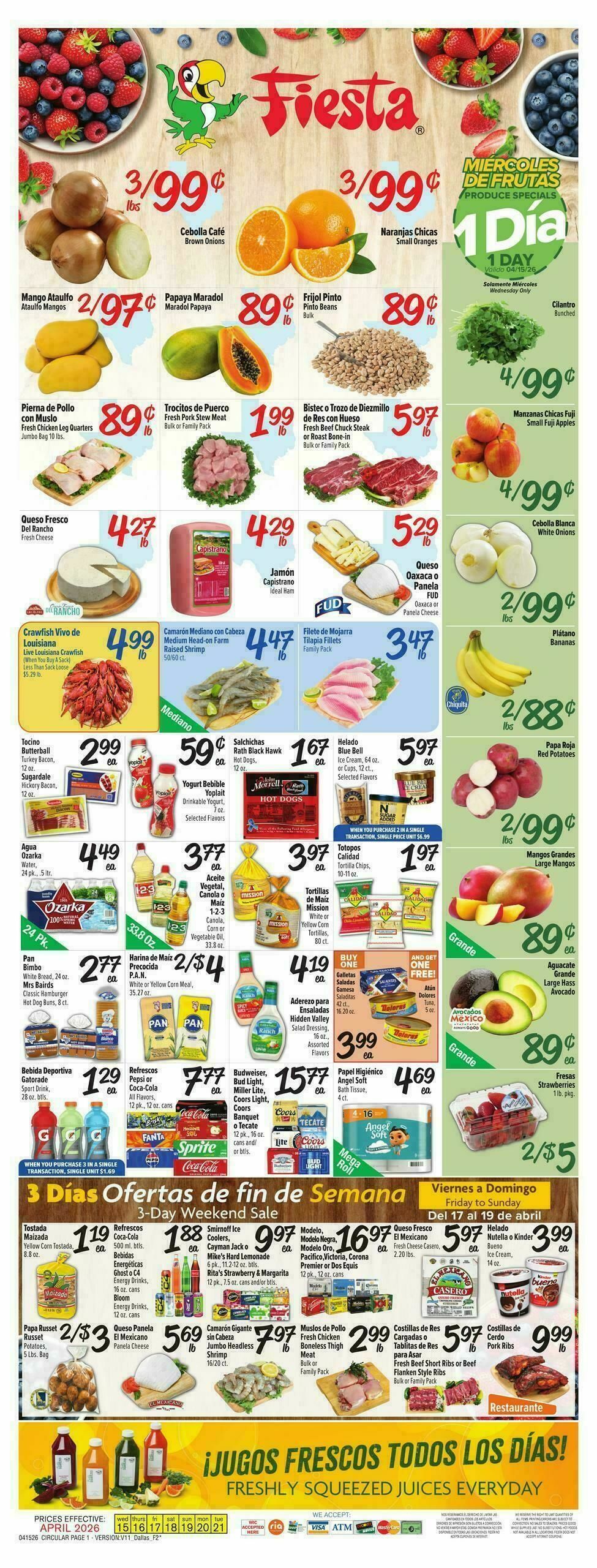 Fiesta Mart Weekly Ad from April 15