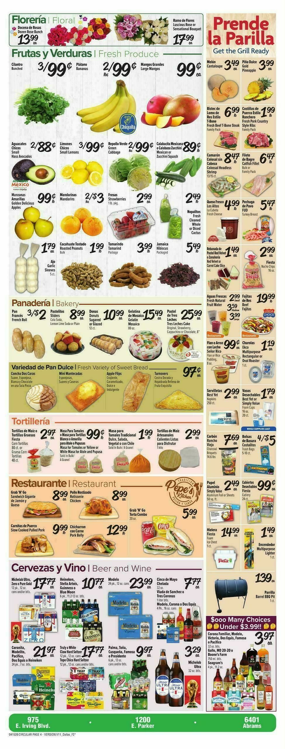 Fiesta Mart Weekly Ad from April 15