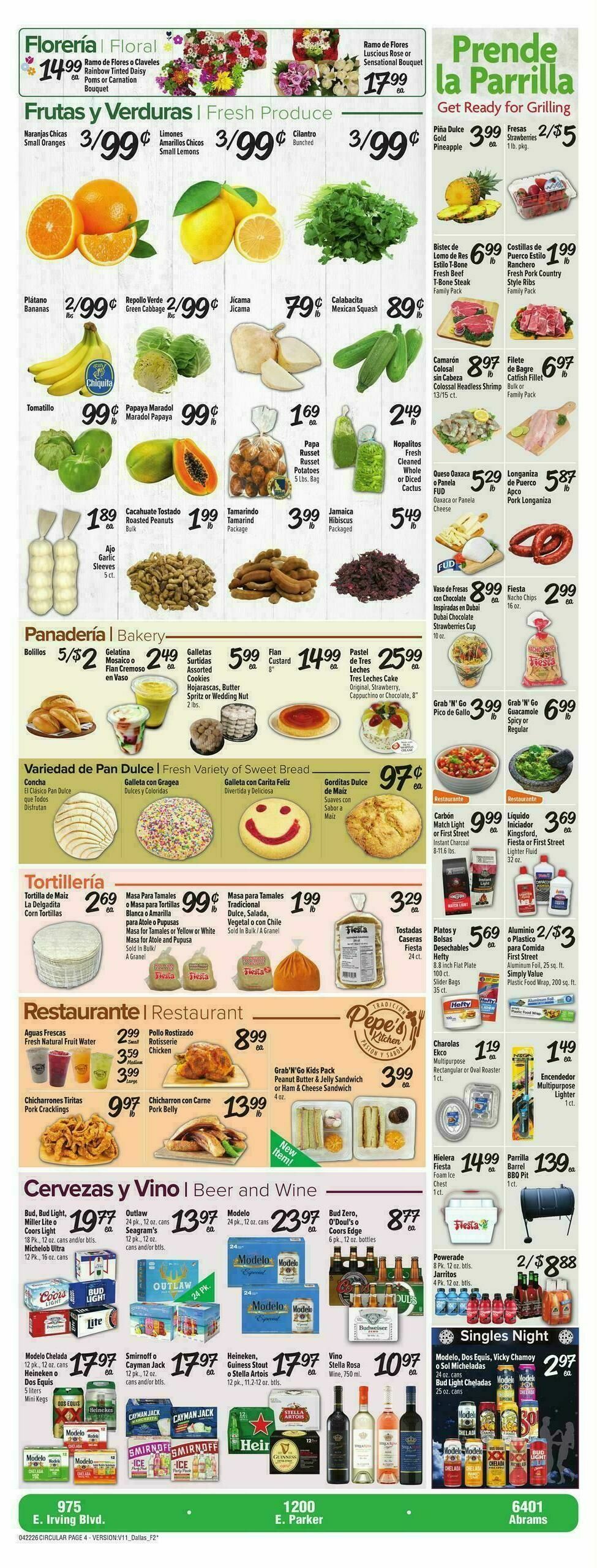 Fiesta Mart Weekly Ad from April 22