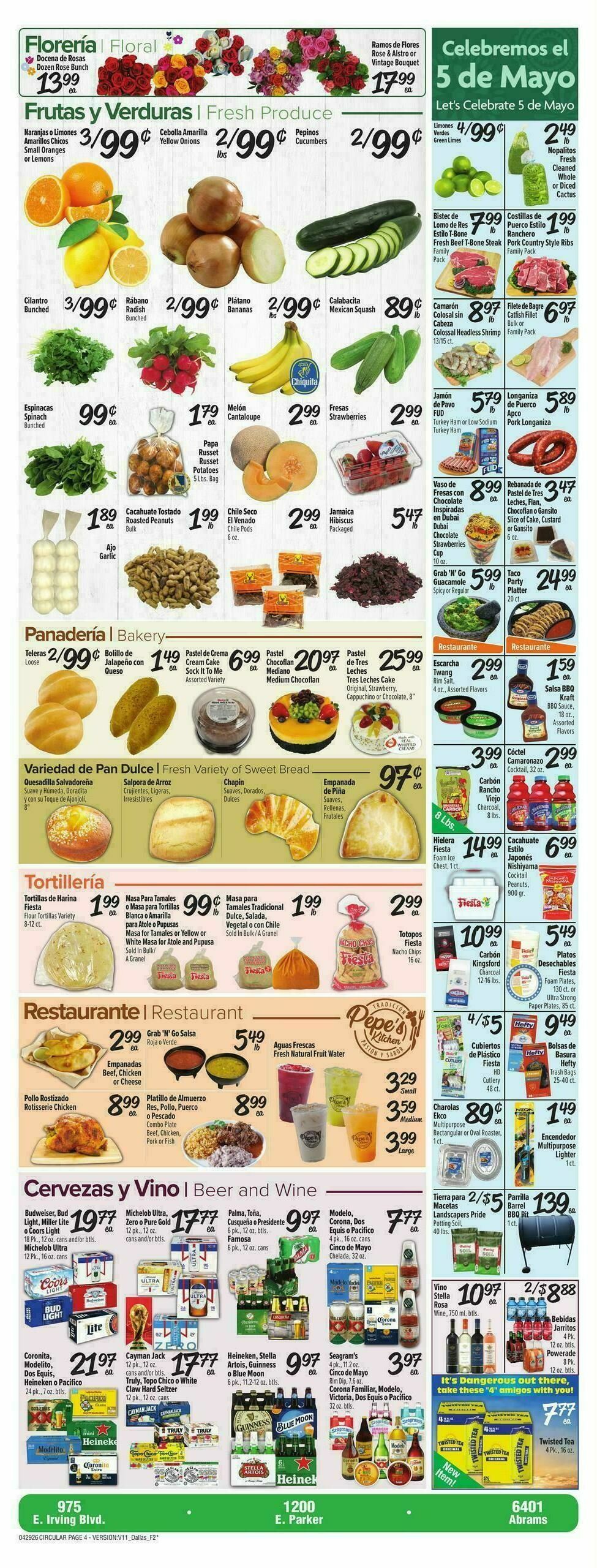Fiesta Mart Weekly Ad from April 29
