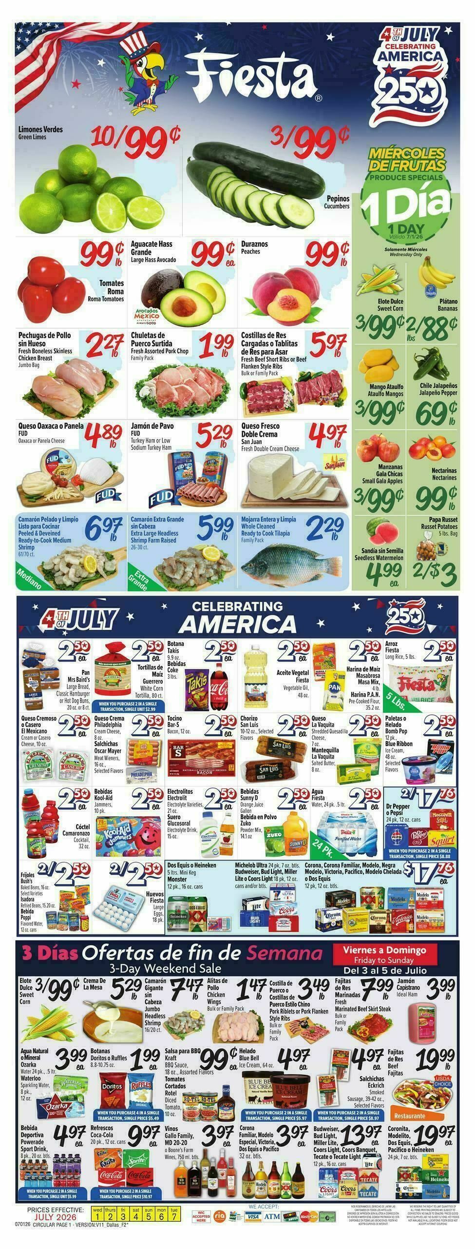 Fiesta Mart Weekly Ad from July 1