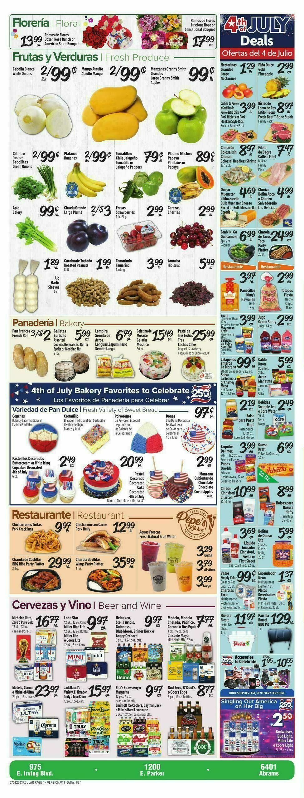 Fiesta Mart Weekly Ad from July 1
