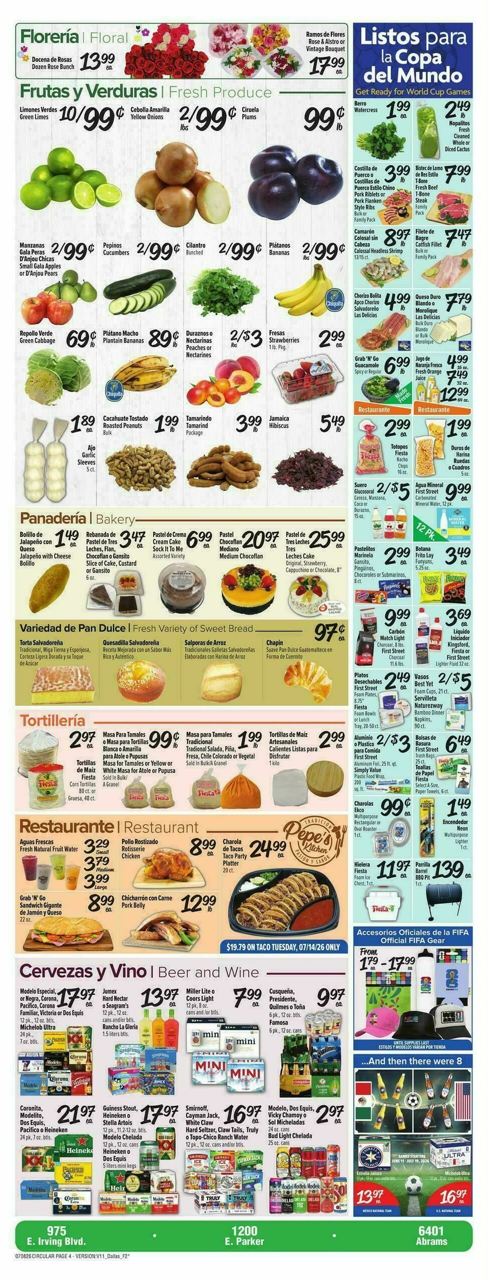 Fiesta Mart Weekly Ad from July 8