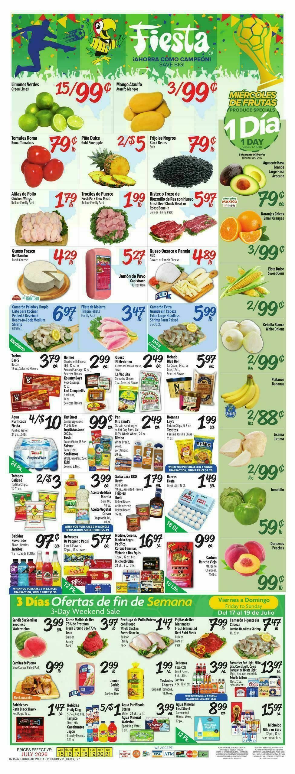 Fiesta Mart Weekly Ad from July 15