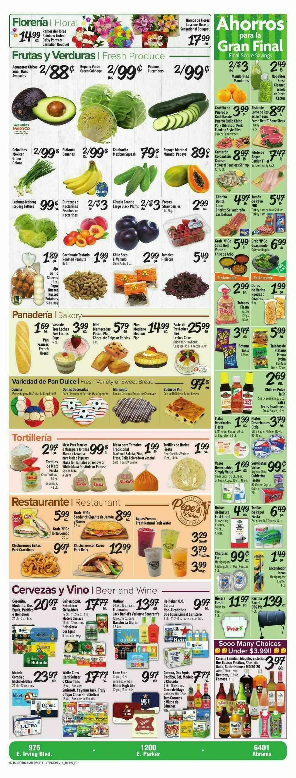 Fiesta Mart Weekly Ad from July 15