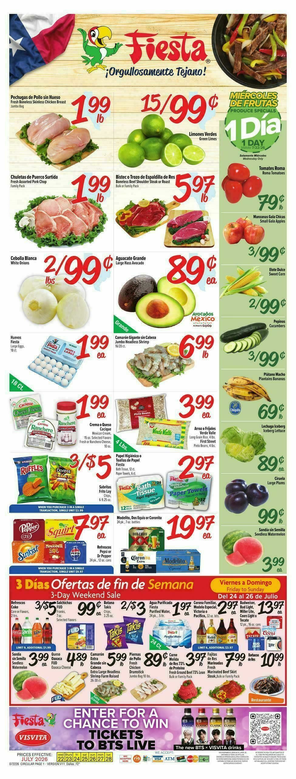 Fiesta Mart Weekly Ad from July 22