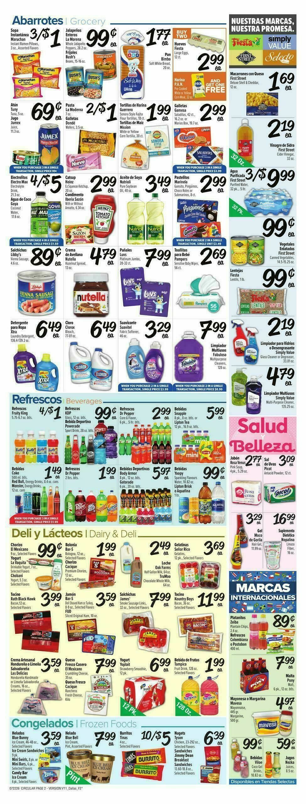 Fiesta Mart Weekly Ad from July 22
