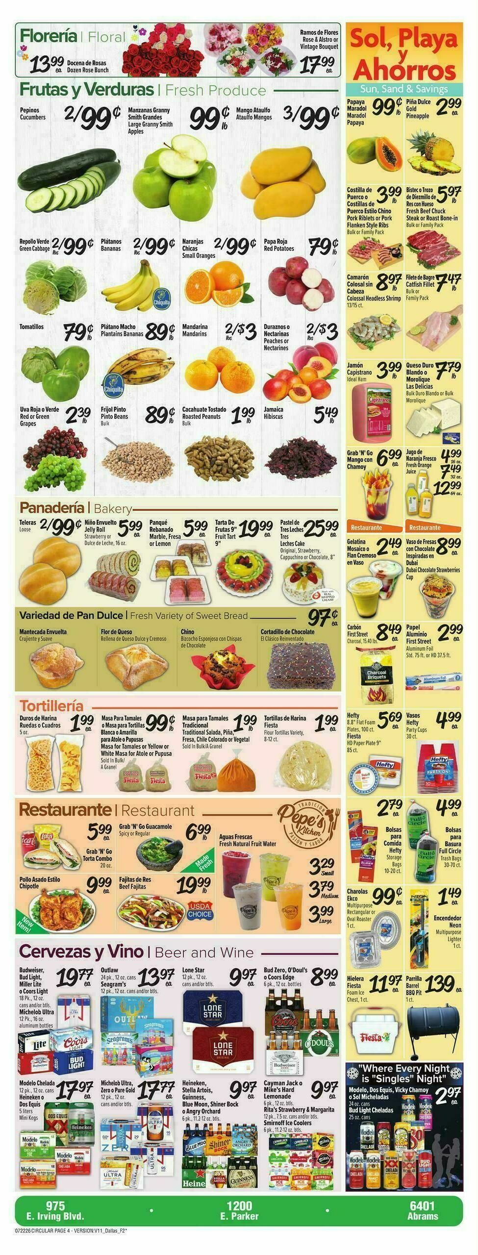 Fiesta Mart Weekly Ad from July 22