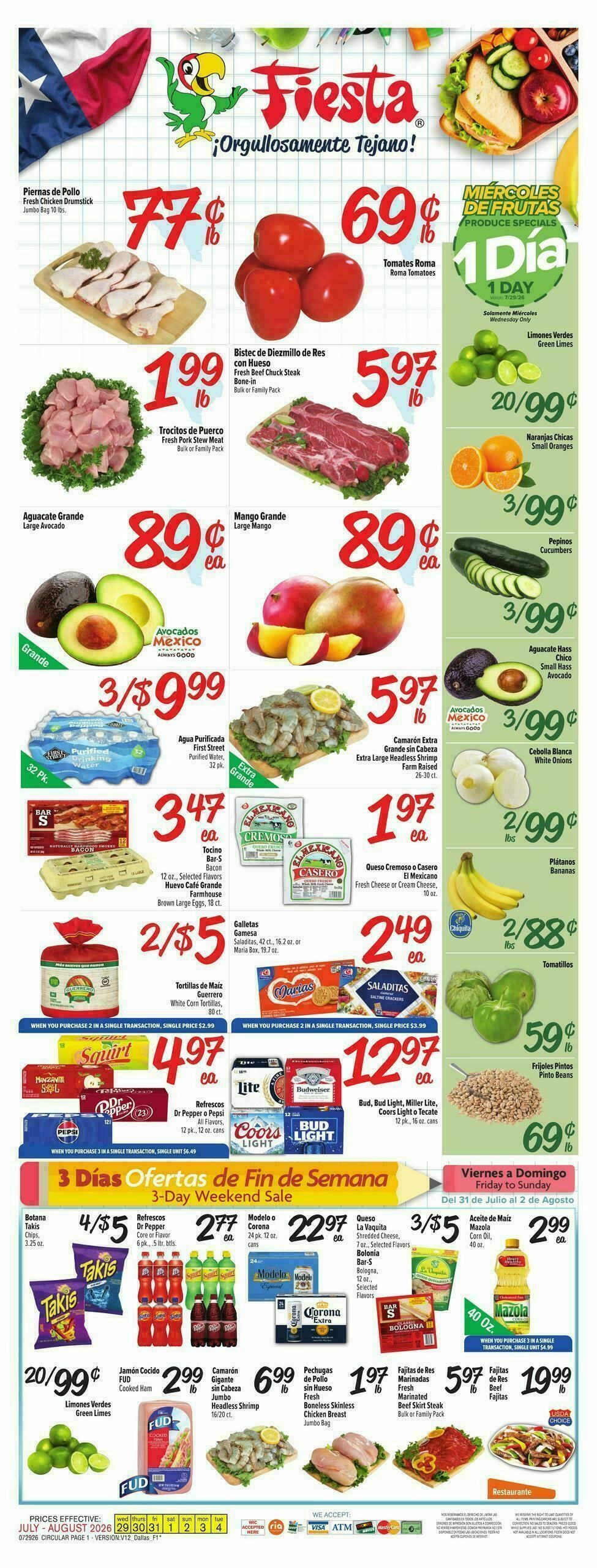 Fiesta Mart Weekly Ad from July 29