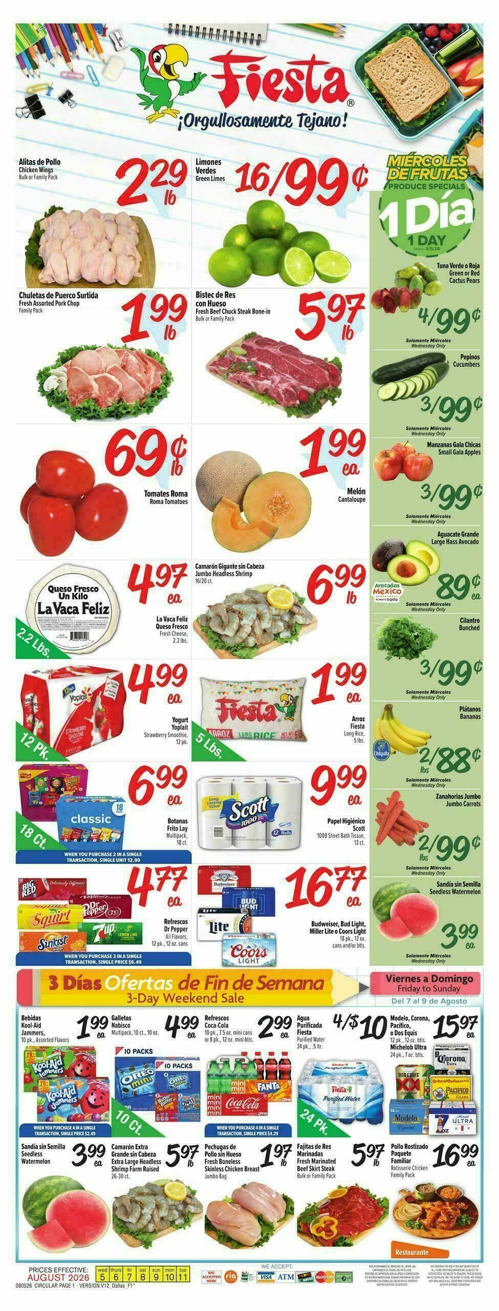 Fiesta Mart Weekly Ad from August 5