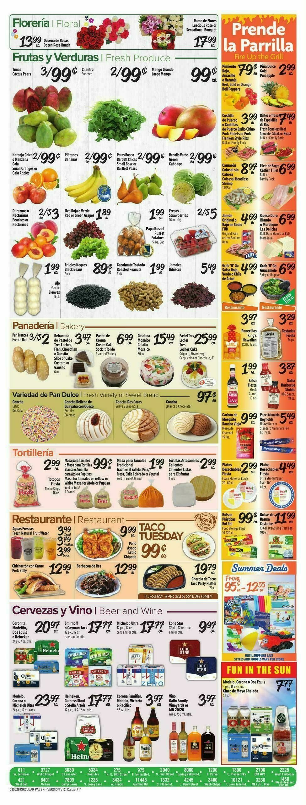 Fiesta Mart Weekly Ad from August 5