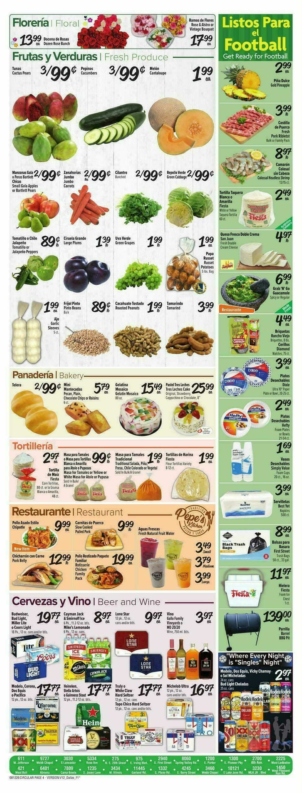 Fiesta Mart Weekly Ad from August 12