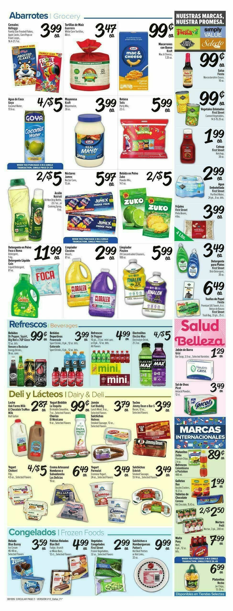 Fiesta Mart Weekly Ad from August 19