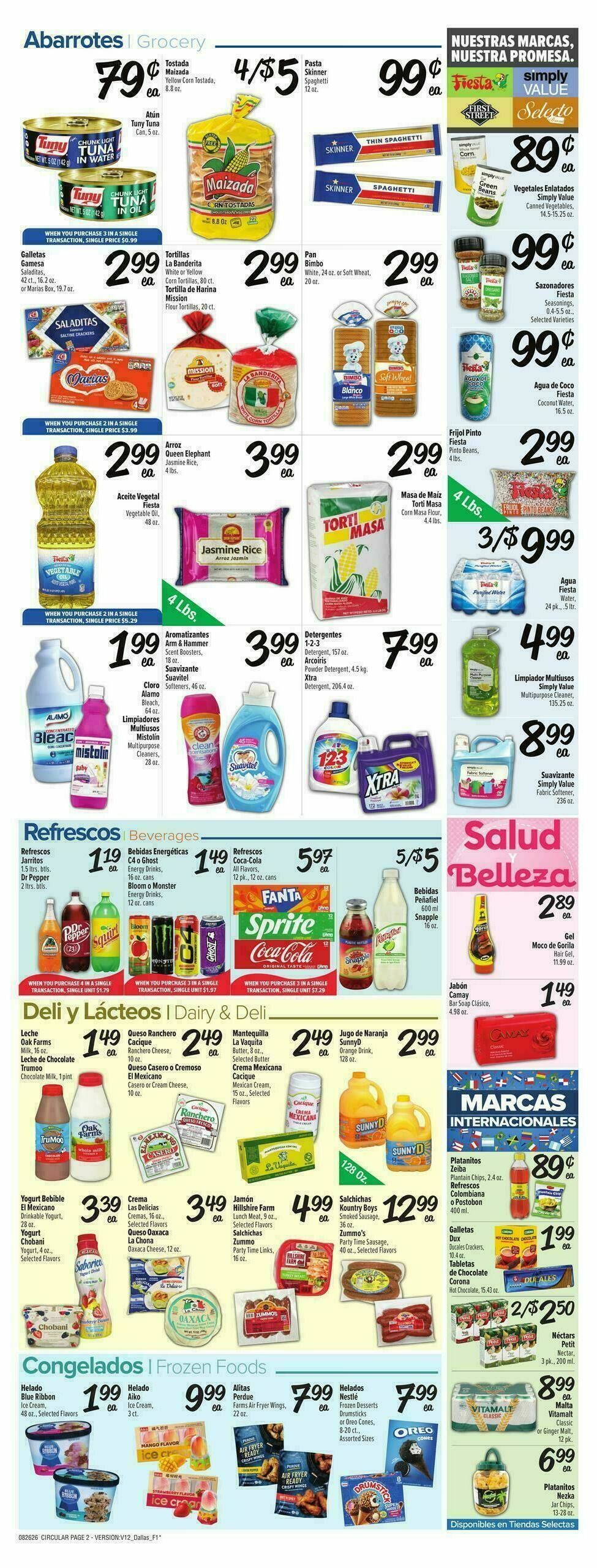Fiesta Mart Weekly Ad from August 26