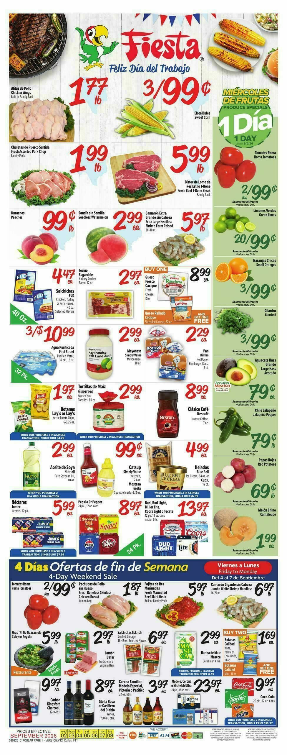 Fiesta Mart Weekly Ad from September 2