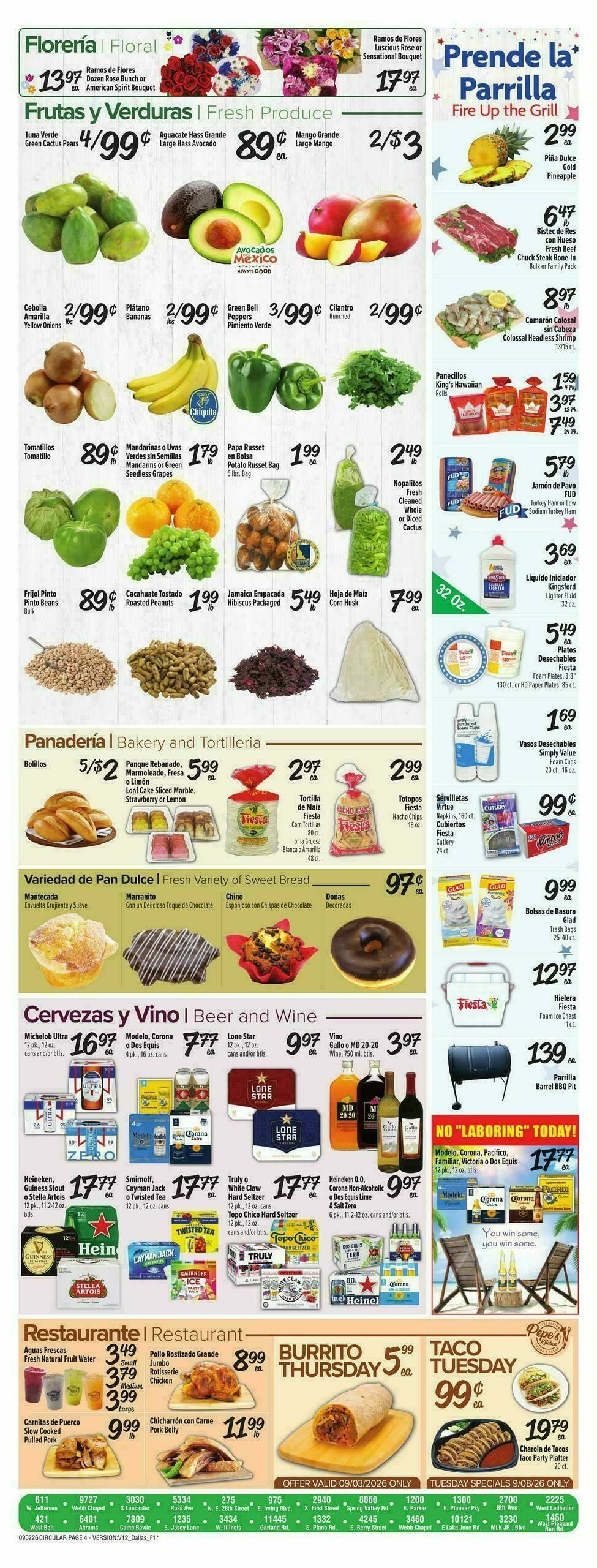 Fiesta Mart Weekly Ad from September 2