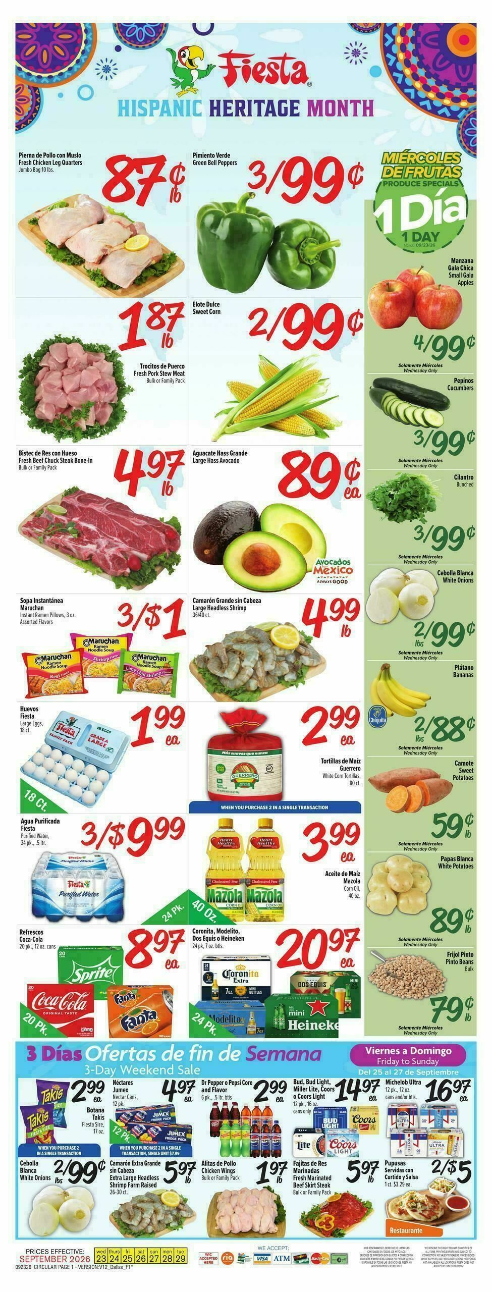 Fiesta Mart Weekly Ad from September 23