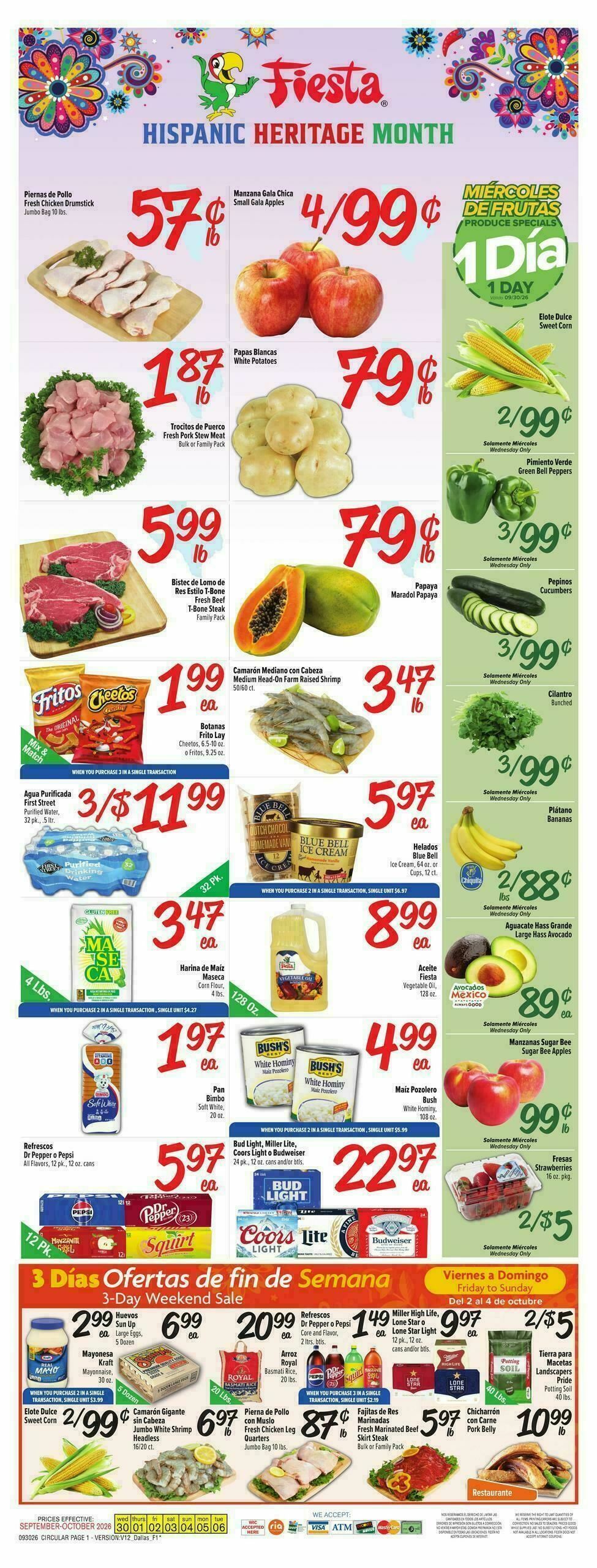 Fiesta Mart Weekly Ad from September 30