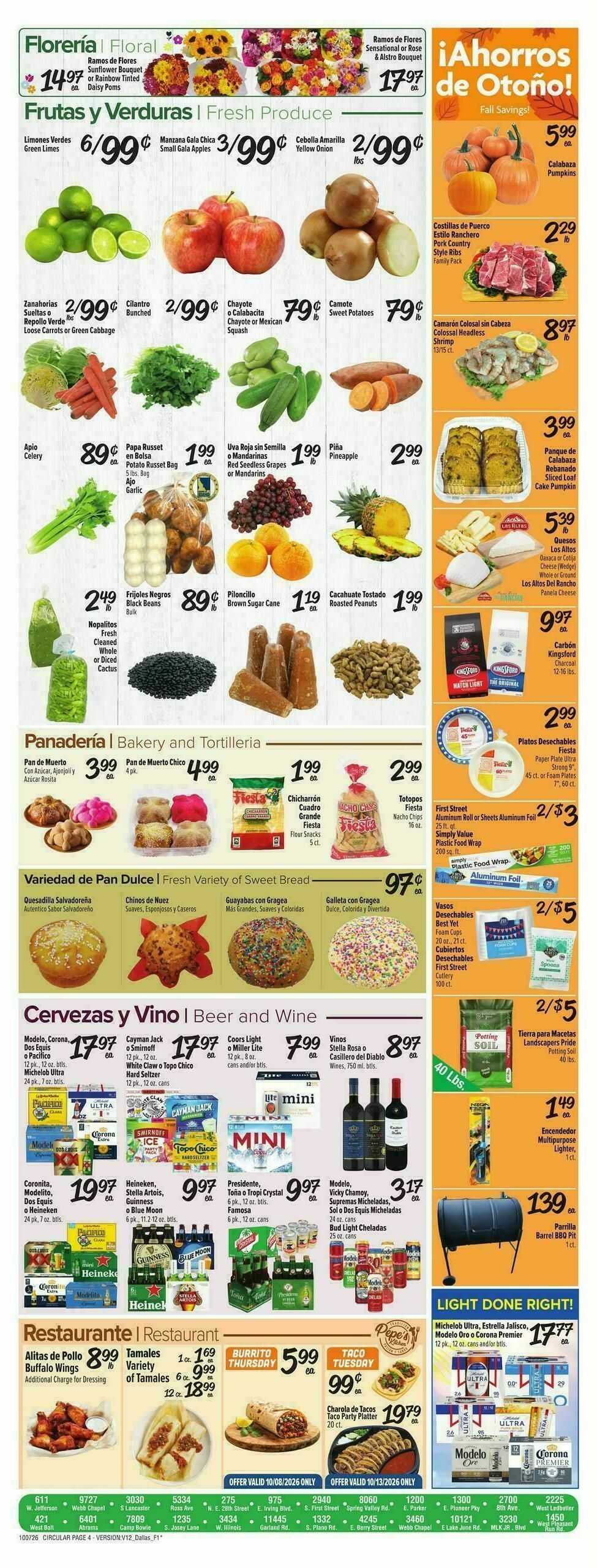 Fiesta Mart Weekly Ad from October 7