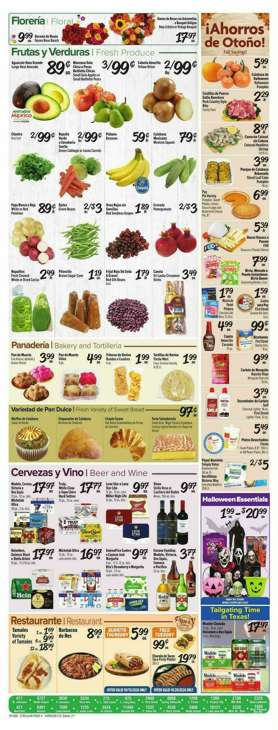 Fiesta Mart Weekly Ad from October 14