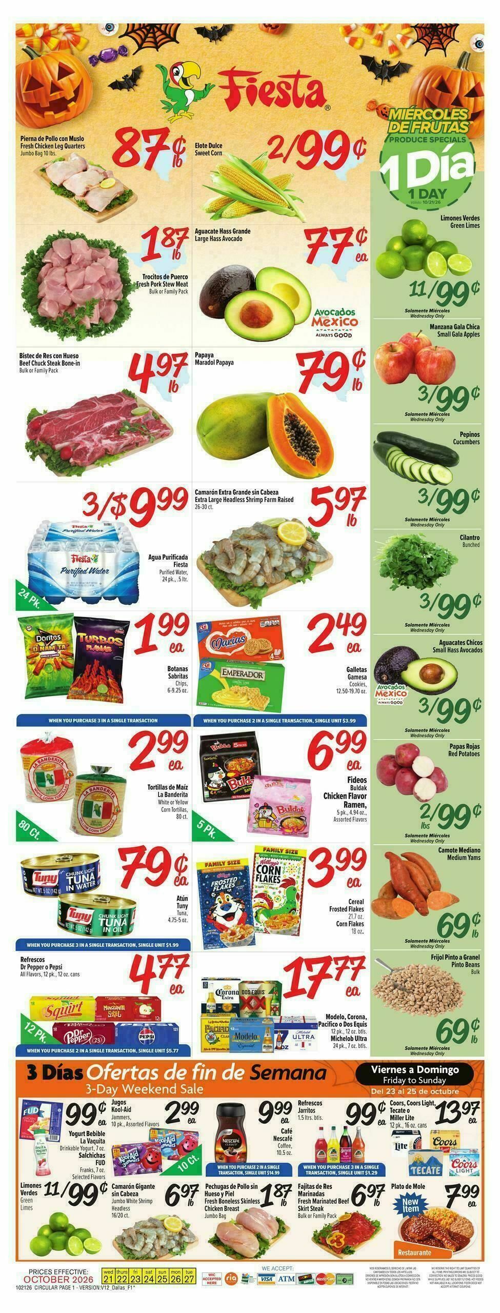 Fiesta Mart Weekly Ad from October 21