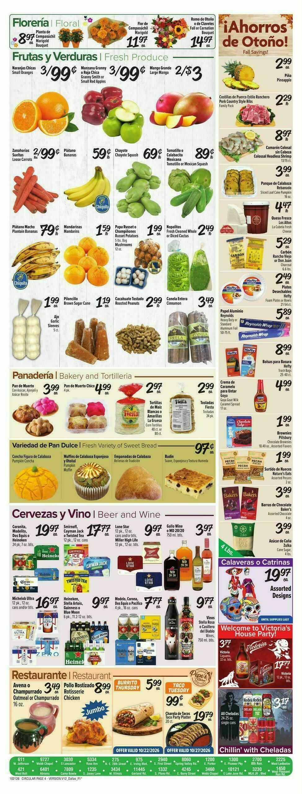 Fiesta Mart Weekly Ad from October 21