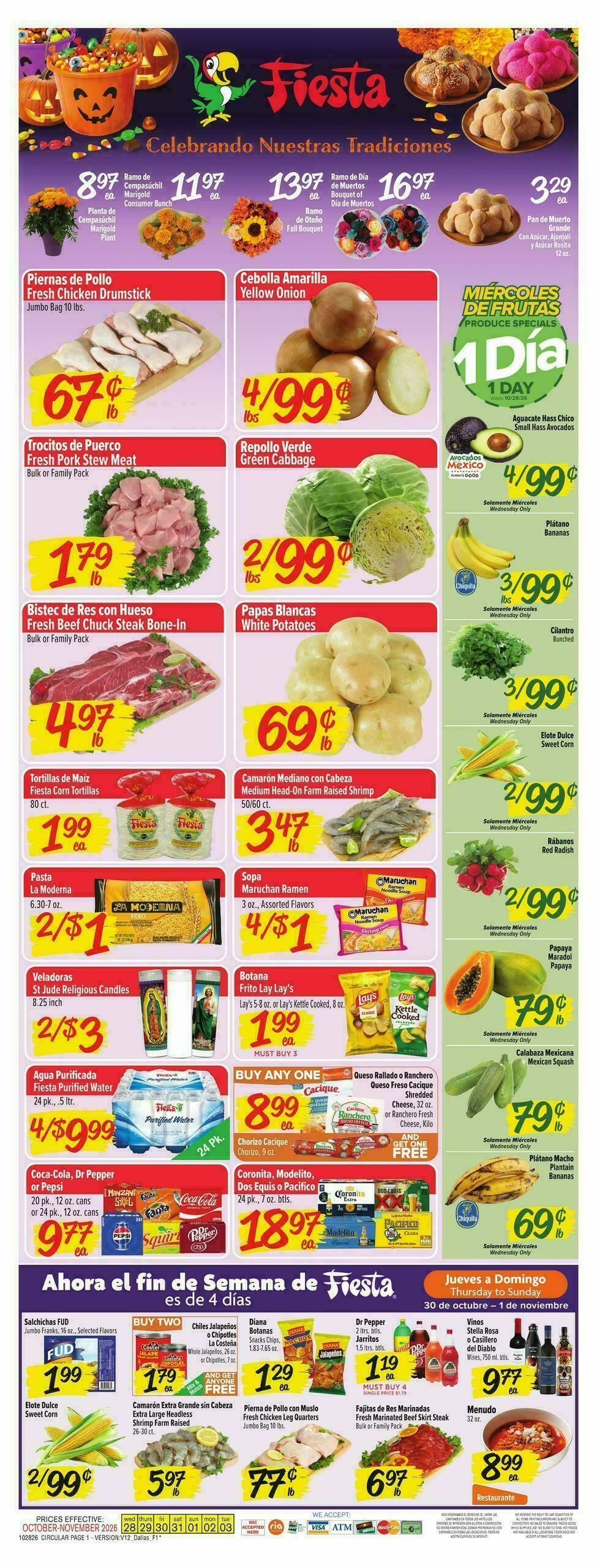 Fiesta Mart Weekly Ad from October 28