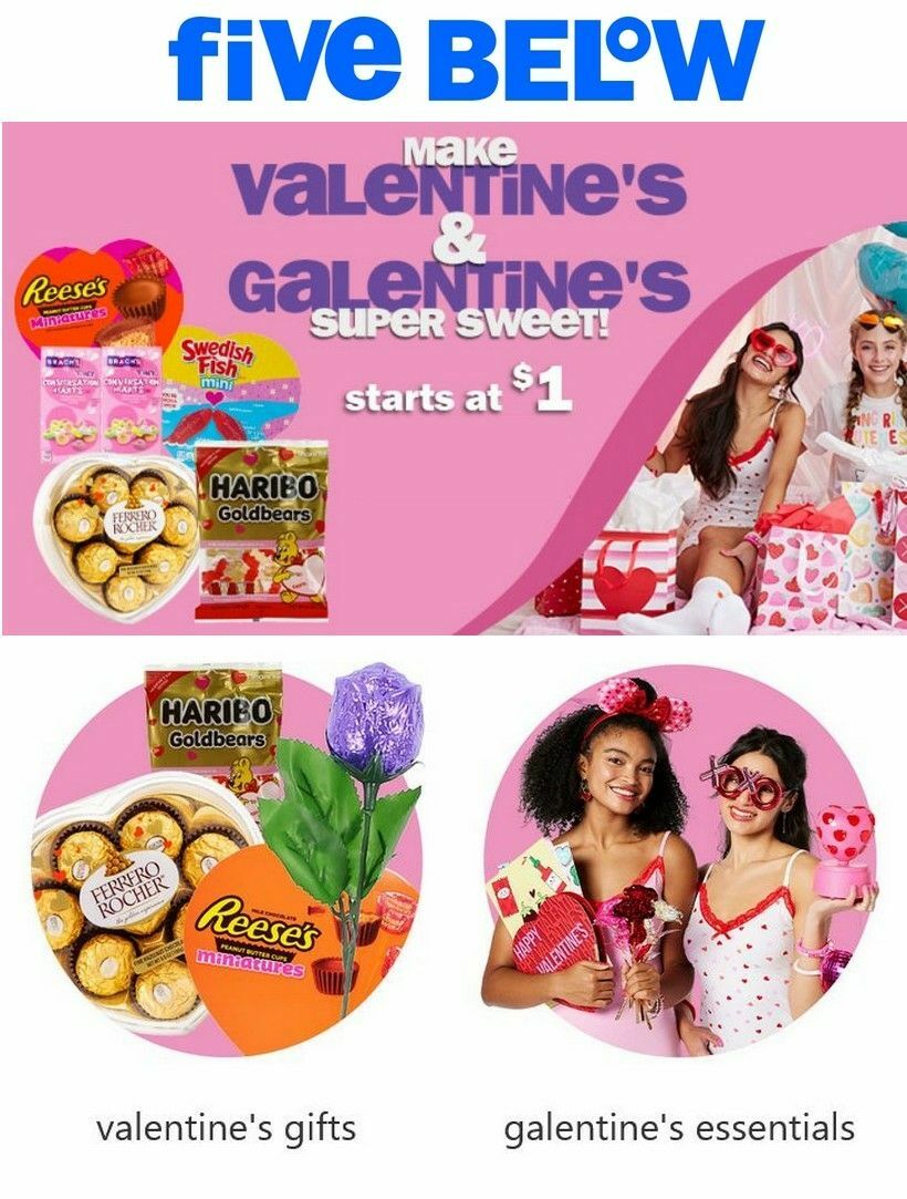Five Below Valentine's Day Weekly Ad from January 26