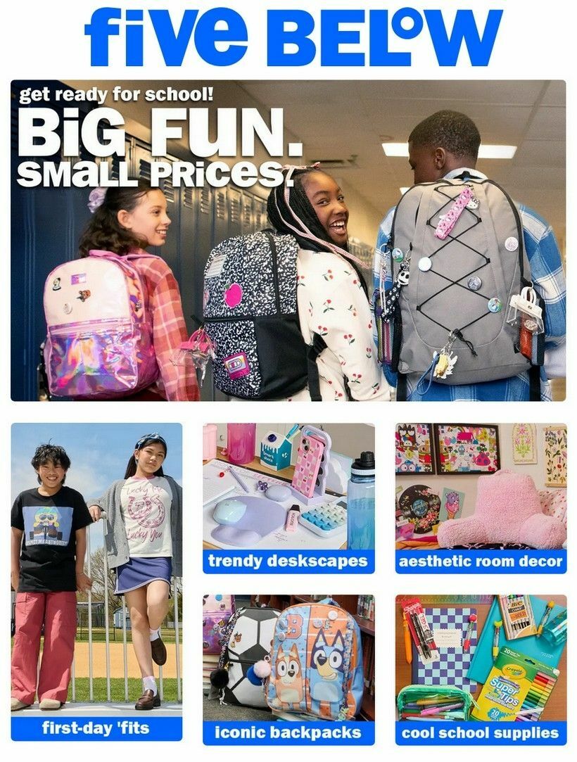 Five Below Weekly Ad from August 12
