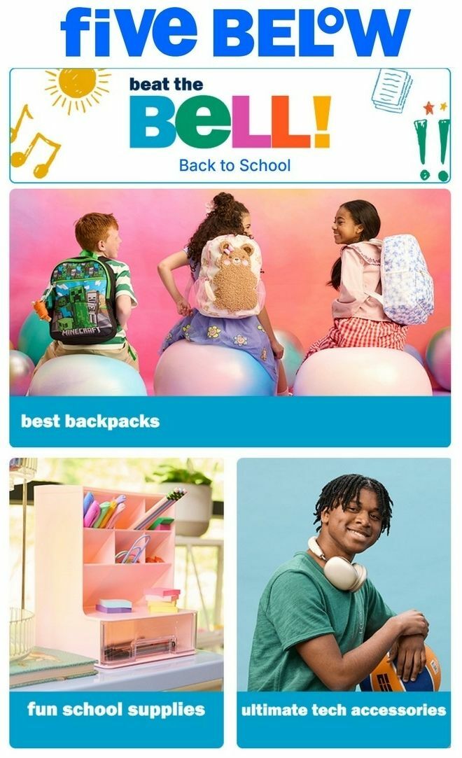 Five Below Weekly Ad from August 6