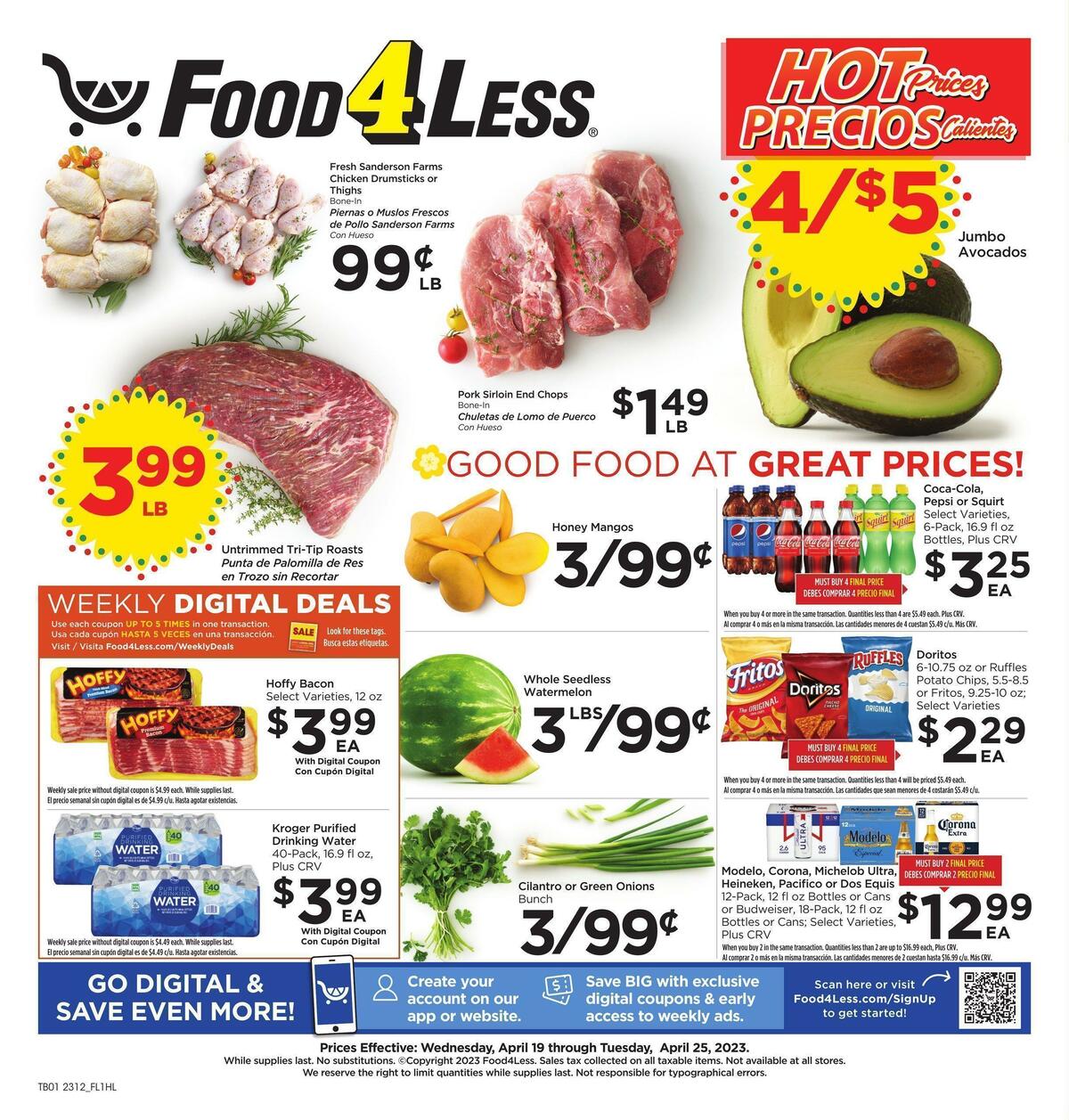 Food 4 Less Weekly Ad from April 19