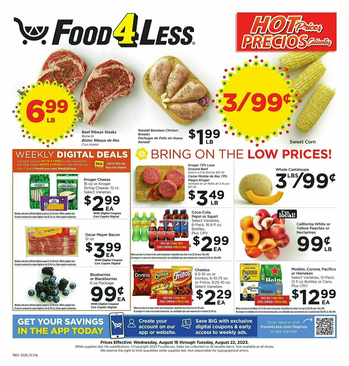Food 4 Less Weekly Ad from August 16