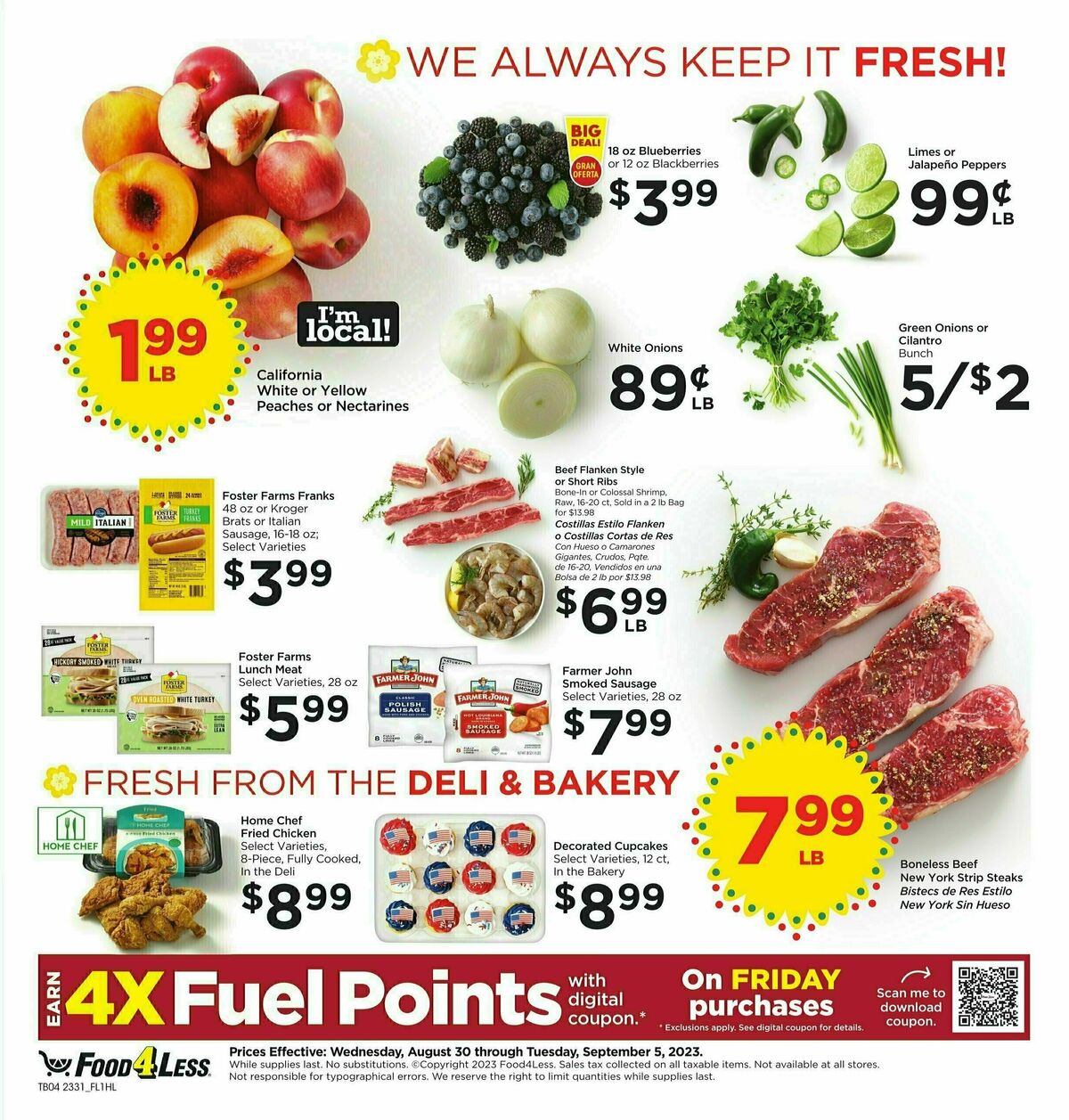 Food 4 Less Weekly Ad from August 30