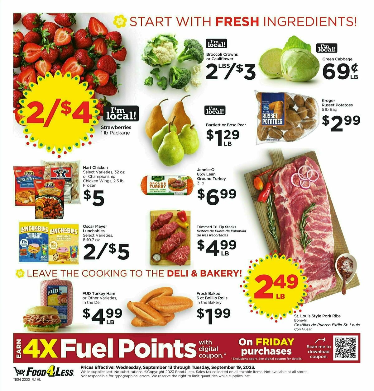 Food 4 Less Weekly Ad from September 13
