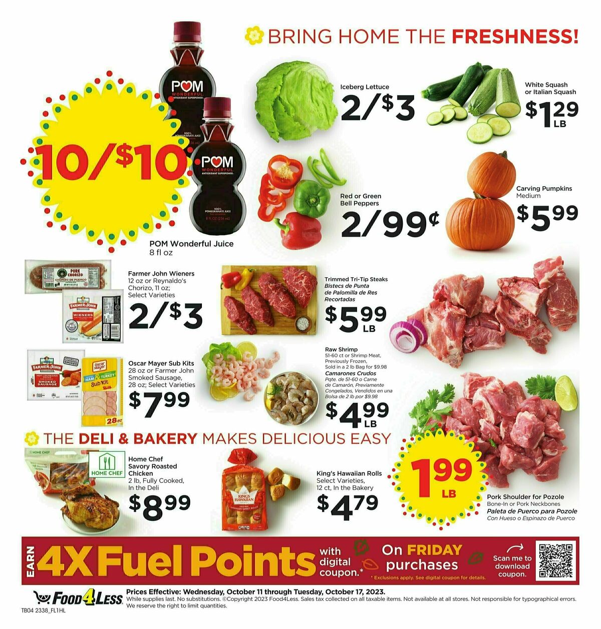 Food 4 Less Weekly Ad from October 18