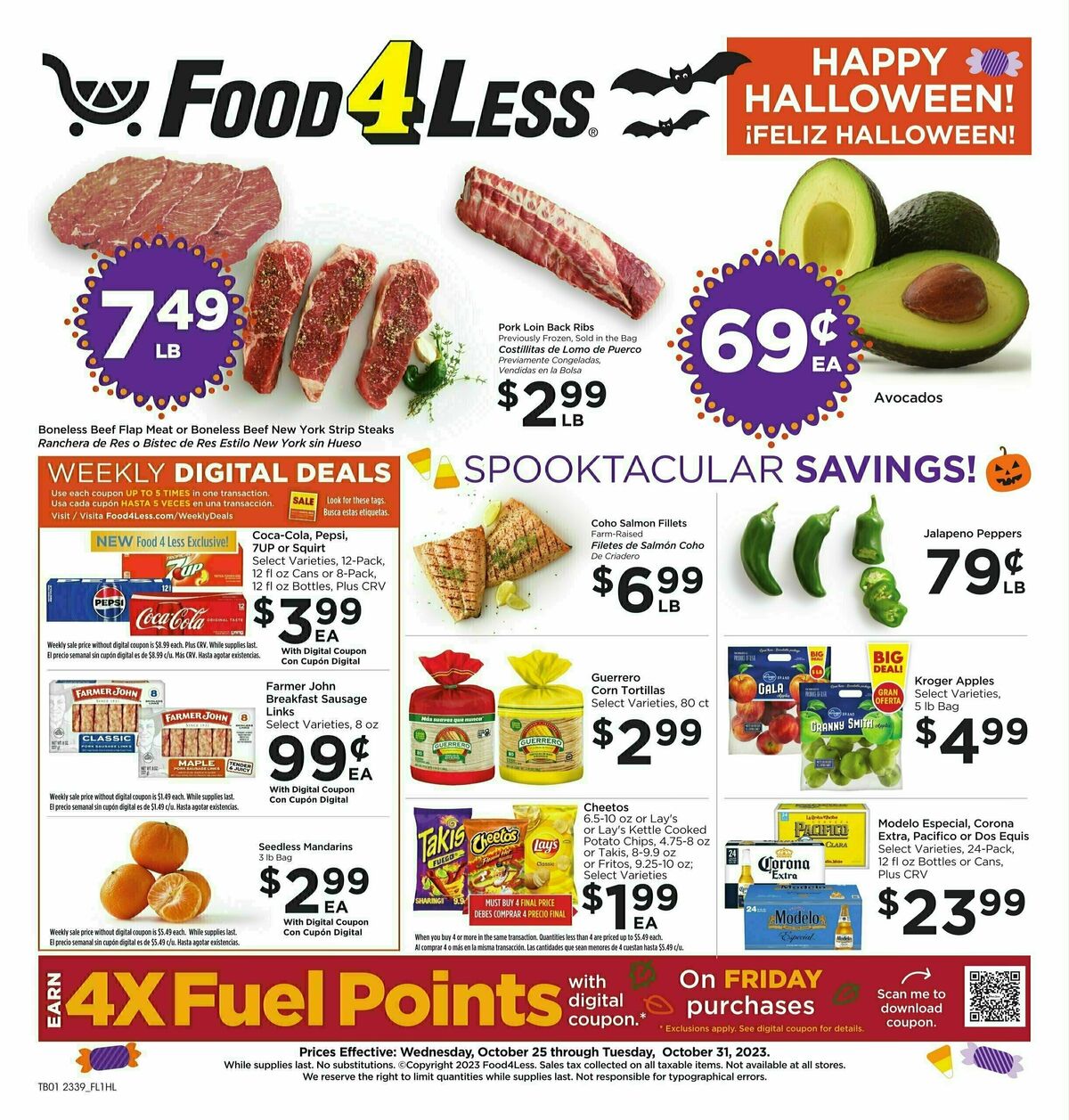 Food 4 Less Weekly Ad from October 25