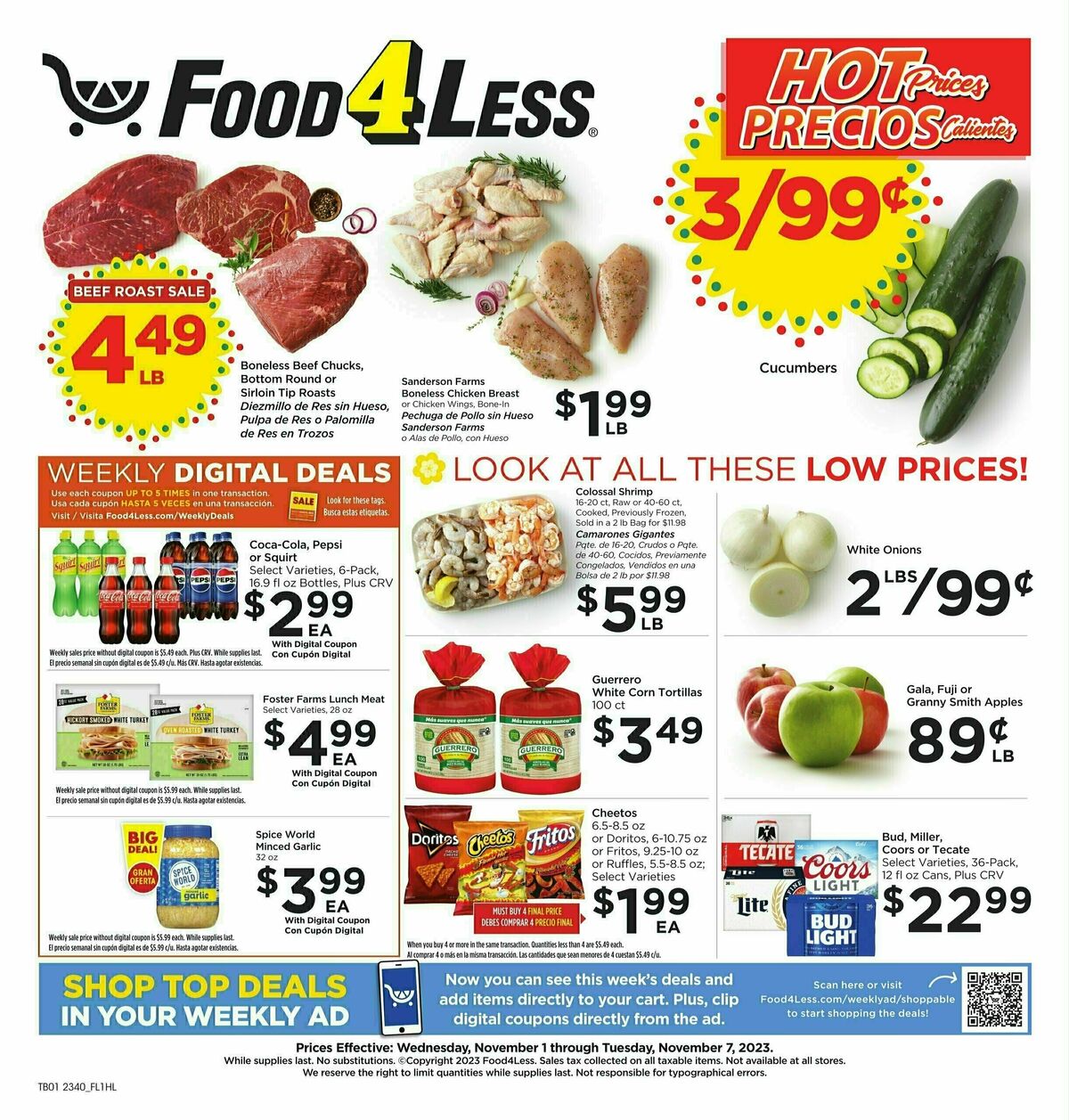 Food 4 Less Weekly Ad from November 1