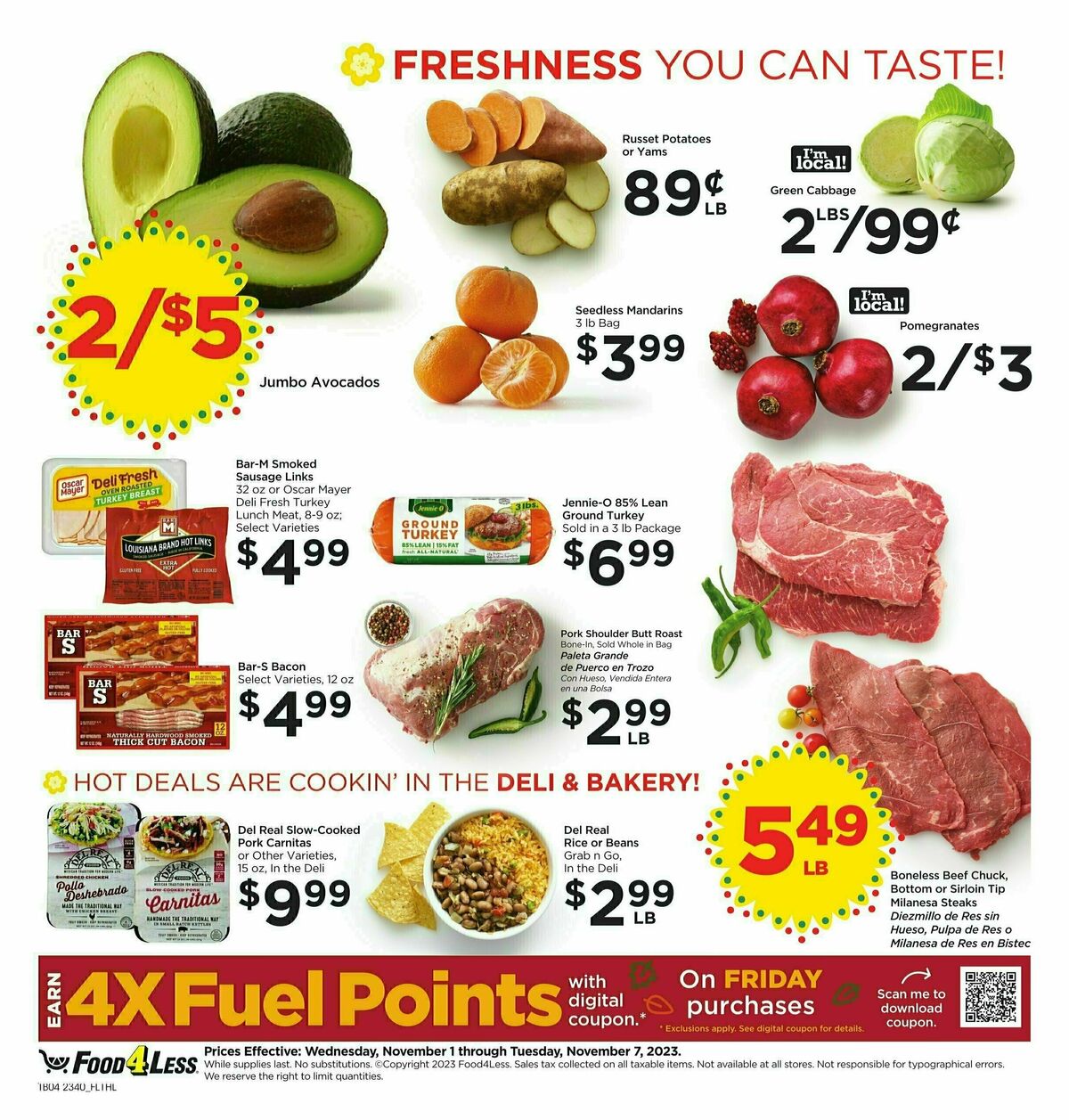 Food 4 Less Weekly Ad from November 1