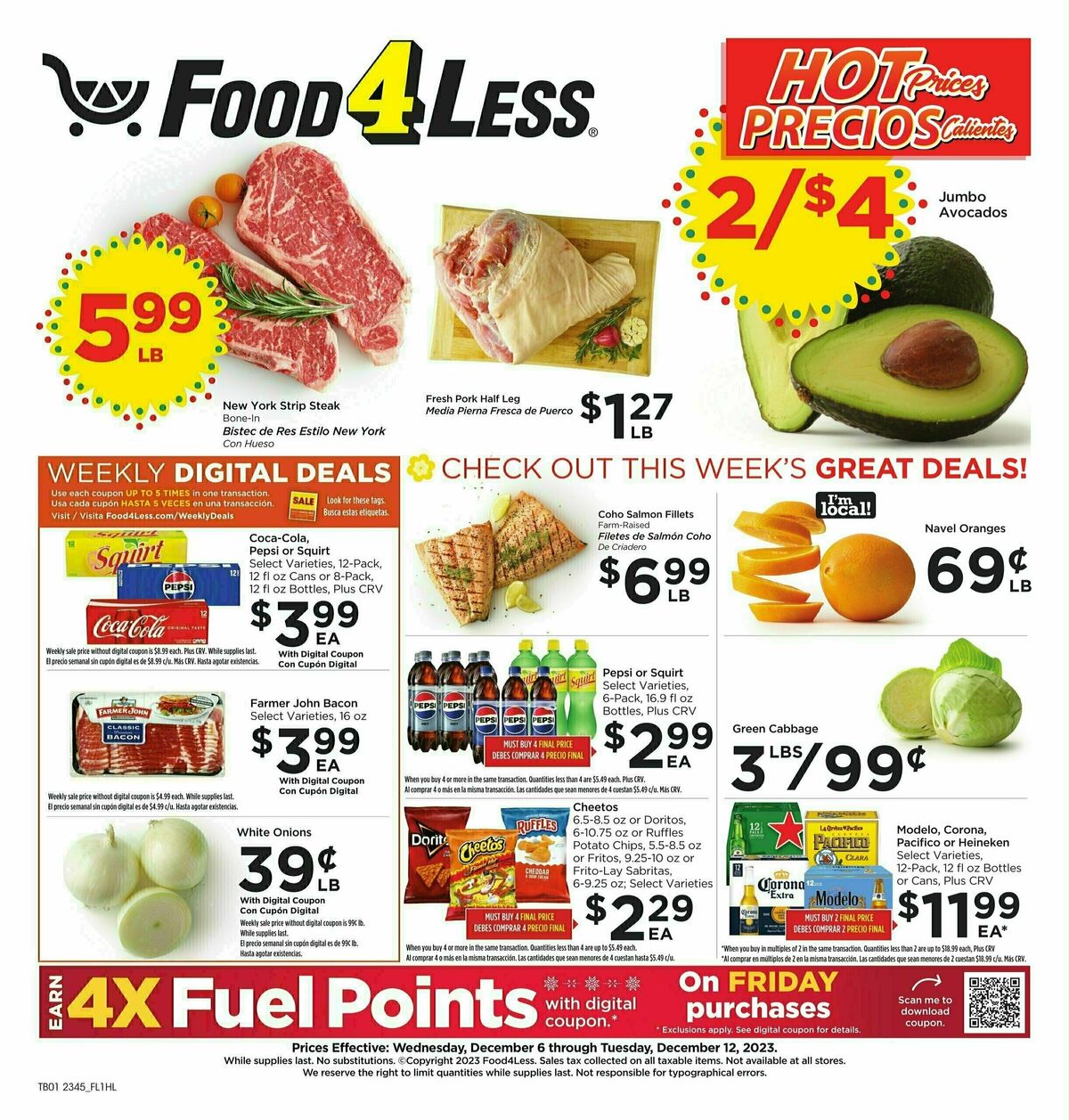 Food 4 Less Holiday Beverages Weekly Ad from December 6